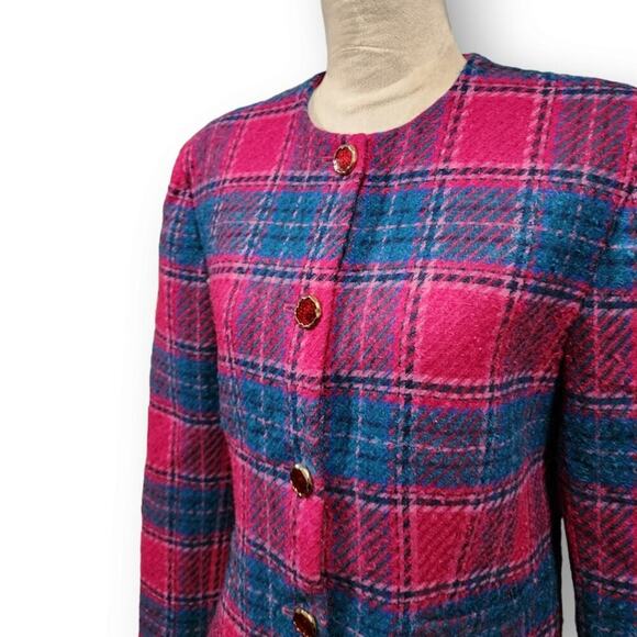 Vintage Pendleton Wool Fancy Plaid Blazer - Picture 4 of 4